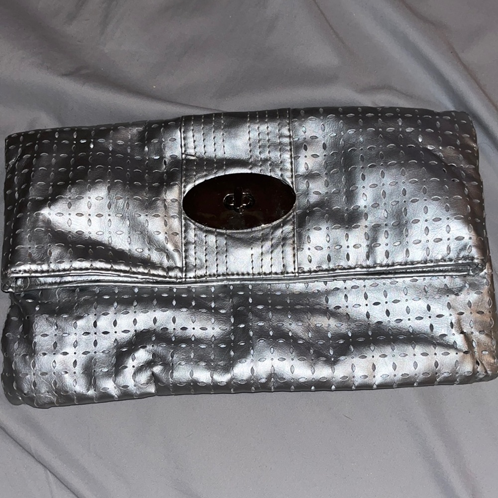 Nine West Silver Clutch Bag